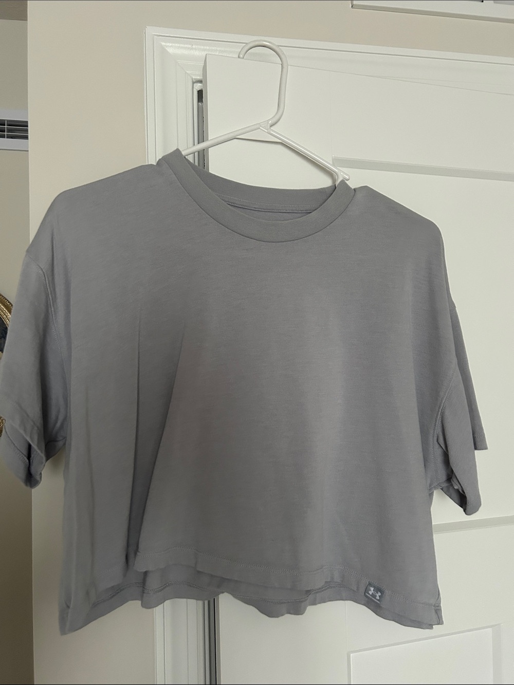 Under Armour Gray Cropped Short Sleeve Top
